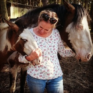 Meeting the four month old colt Diesel and his mum Sunshine